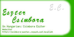 eszter csimbora business card
